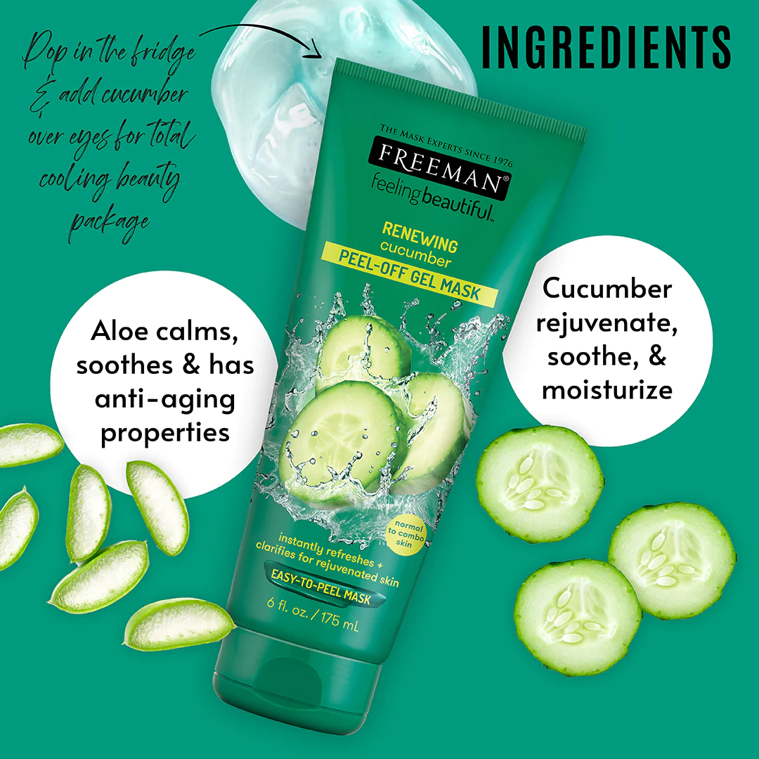 Freeman Renewing Cucumber Peel-Off Gel Mask 175ml Freeman Renewing Cucumber Peel-Off Gel Mask 175ml