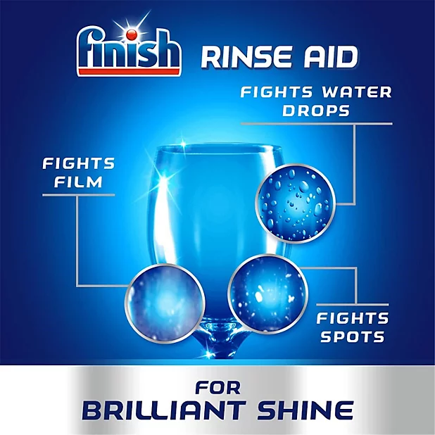 Finish Lemon Rinse and Shine Rinse Aid 400ml Finish Lemon Rinse and Shine Rinse Aid 400ml
