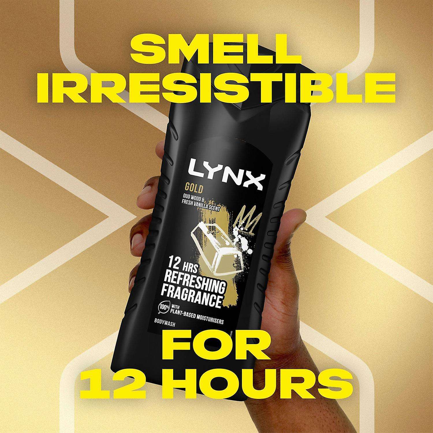 Lynx Gold Oud Wood & Fresh Vanilla Scent Body Wash 225ml