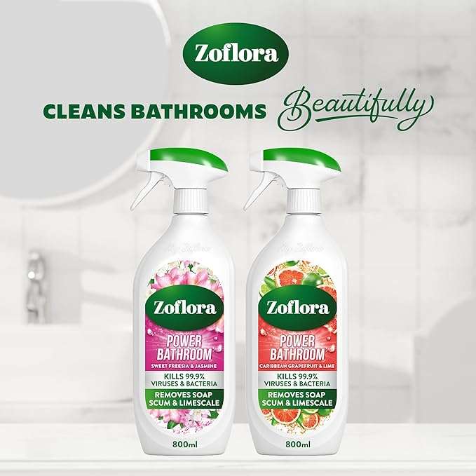 Zoflora Power Bathroom Cleaner Sweet Freesia & Jasmine 800ml