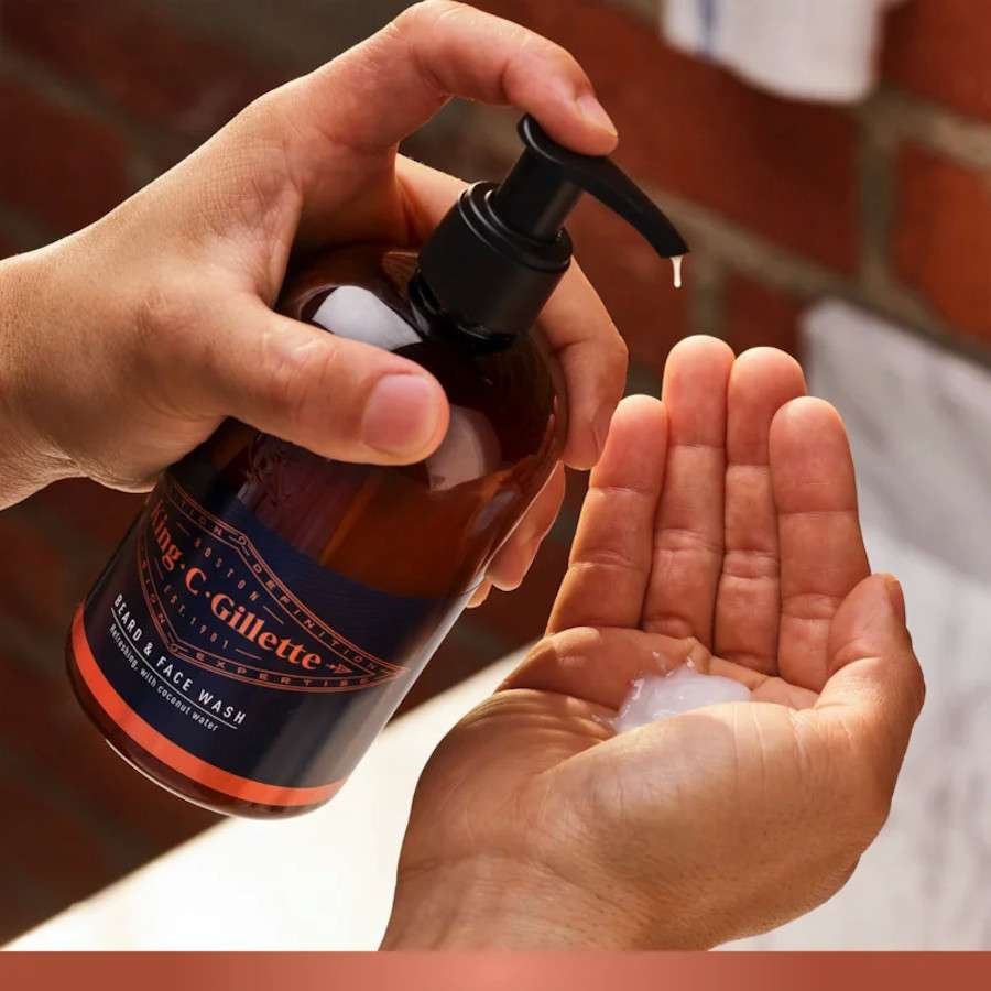 King C Gillette Mens Beard & Face Wash 350ml