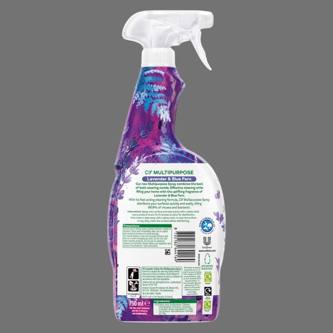 Cif Lavender & Blue Fern Multipurpose Cleaner Spray 750ml