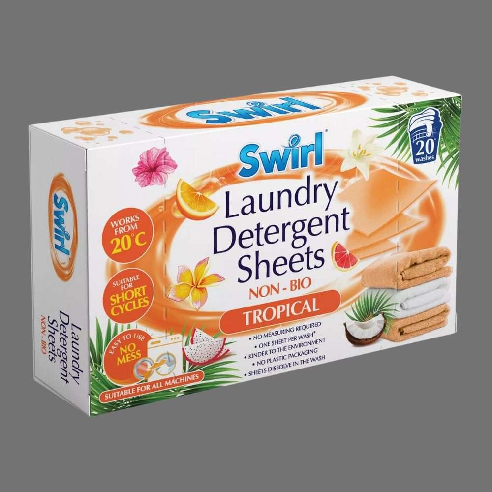 Swirl Laundry Detergent Sheets Non-Bio Tropical 20 Washes