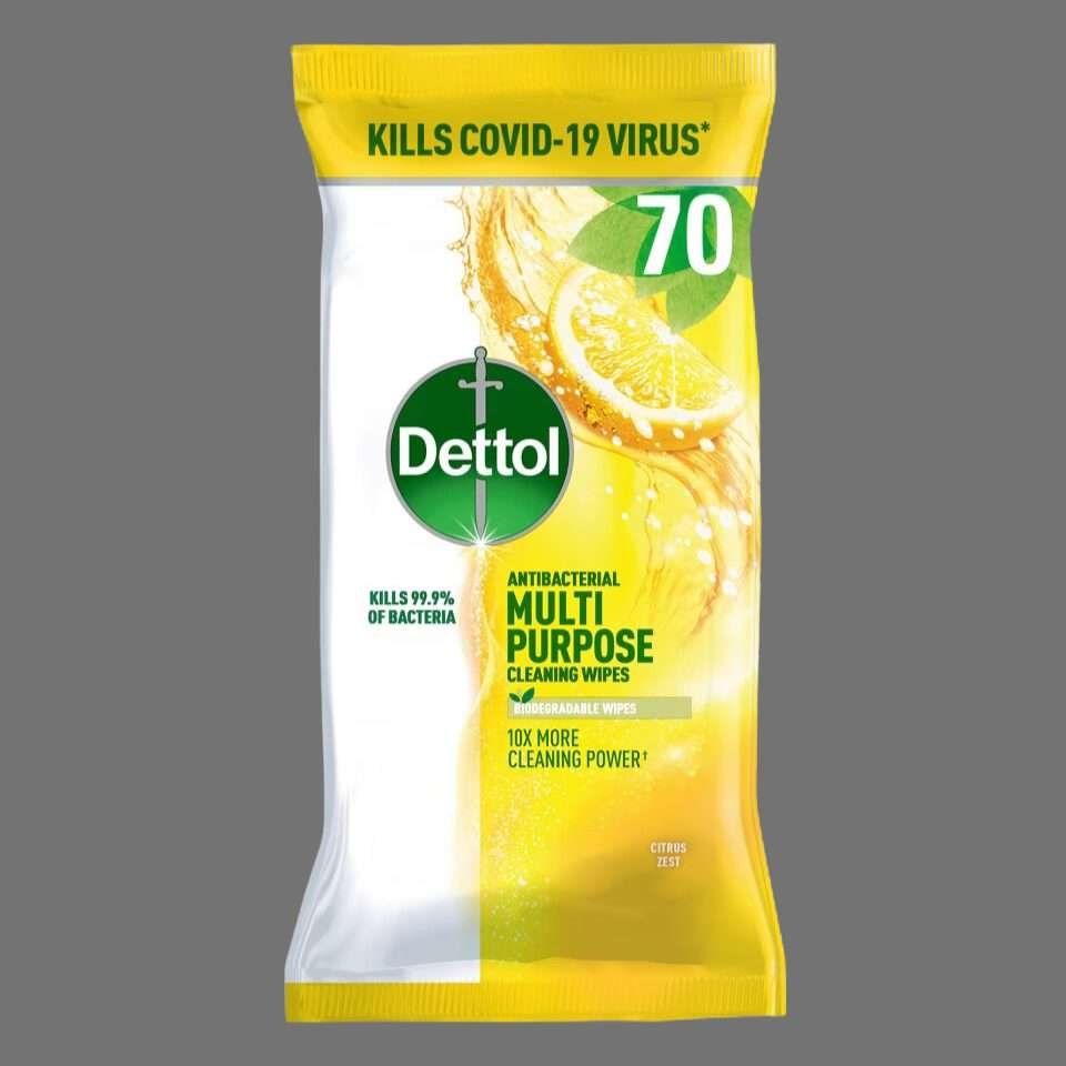 Dettol Citrus Anti-Bacterial Wipes 70 pack