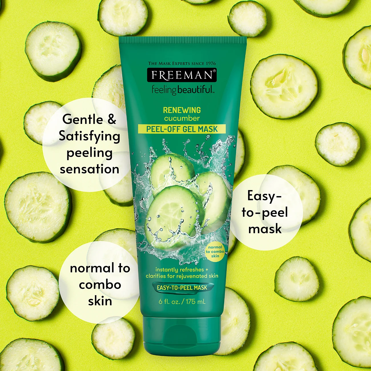 Freeman Renewing Cucumber Peel-Off Gel Mask 175ml Freeman Renewing Cucumber Peel-Off Gel Mask 175ml