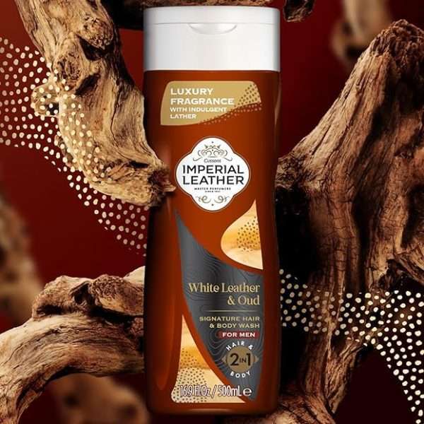 Imperial Leather White Leather and Oud 2 in 1 Hair and Body Wash for Men 500ml