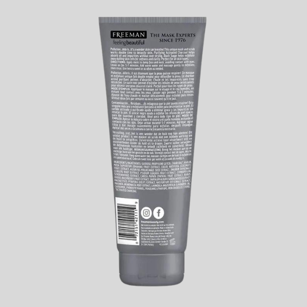Freeman Charcoal & Black Sugar Gel Mask + Scrub 175ml