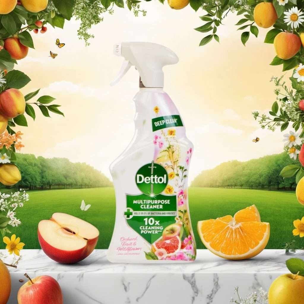 Dettol Orchard Fruit & Wildflowers Multi-Purpose Cleaner 750ml Dettol Orchard Fruit & Wildflowers Multi-Purpose Cleaner 750ml