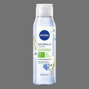Nivea Naturally Good Cotton Flower & Organic Oil Infused Shower Gel 300ml