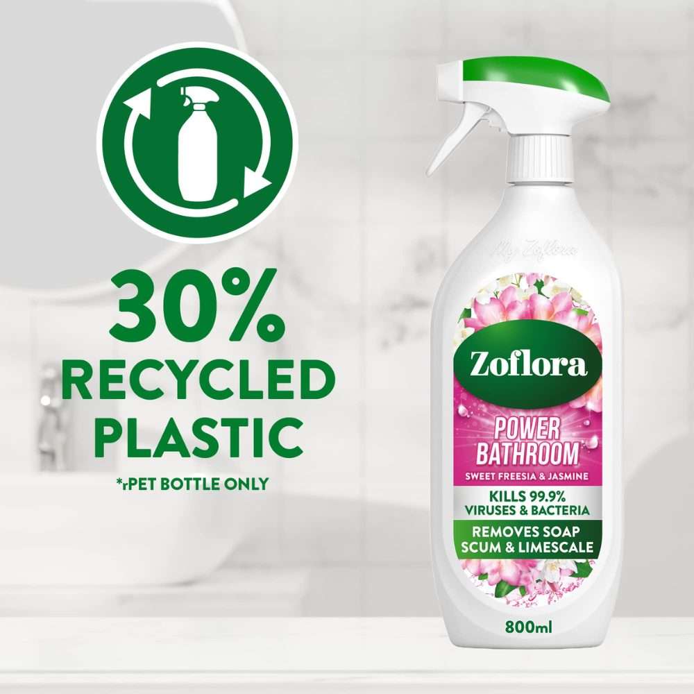 Zoflora Power Bathroom Cleaner Sweet Freesia & Jasmine 800ml