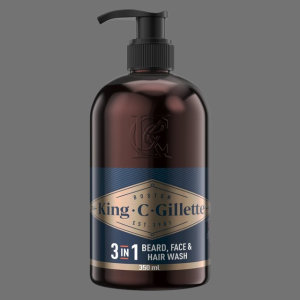 King C Gillette Mens Beard & Face Wash 350ml