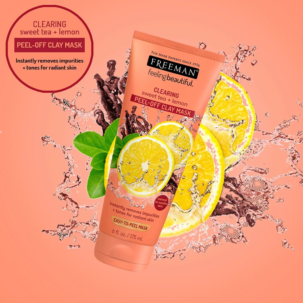 Freeman Sweet Tea + Lemon Peel-Off Clay Mask 175ml