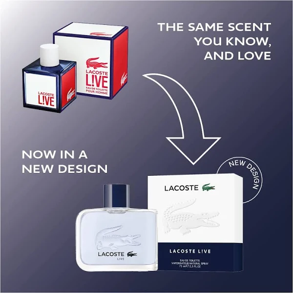 Lacoste Live Eau De Toilette 75ml Spray For Him Henry Hunter