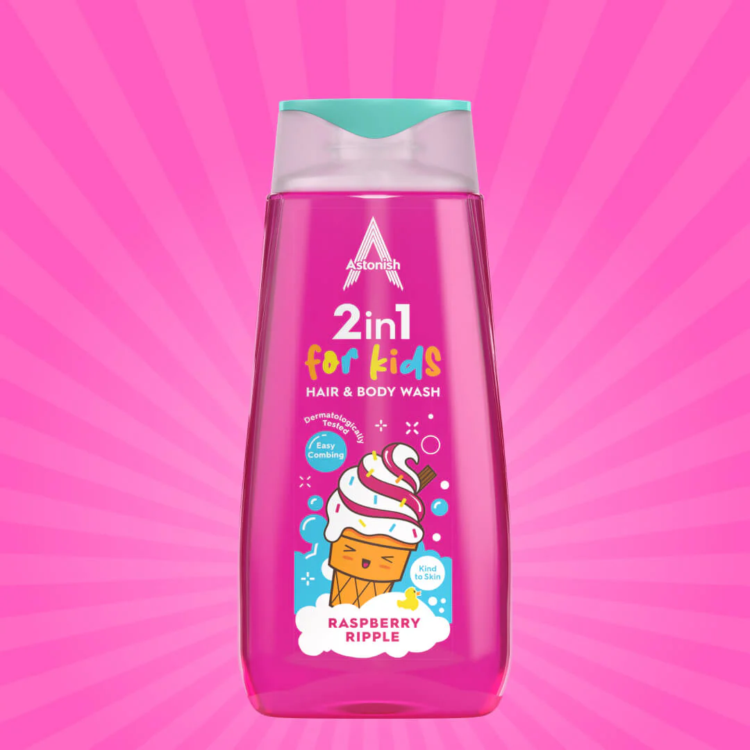 Astonish Raspberry Ripple 2in1 Hair & Body Wash 400ml