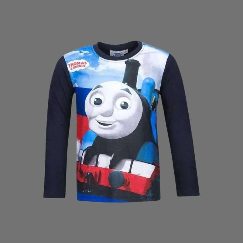 Thomas The Tank Engine Dark Blue Printed Long Sleeve Top