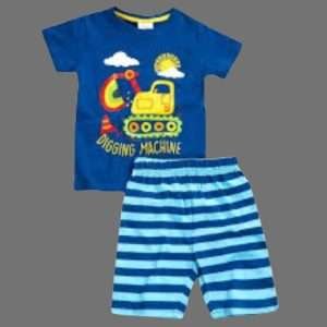 Minikidz Boys Blue Digger Machine Pyjama Set