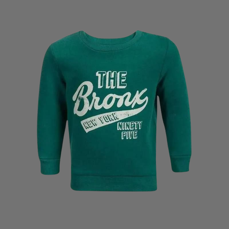 Minoti Baby Boys Green Bronx Brushed Sweatshirt