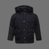 Minoti Baby Boys Navy Padded Quilted Hooded Jacket