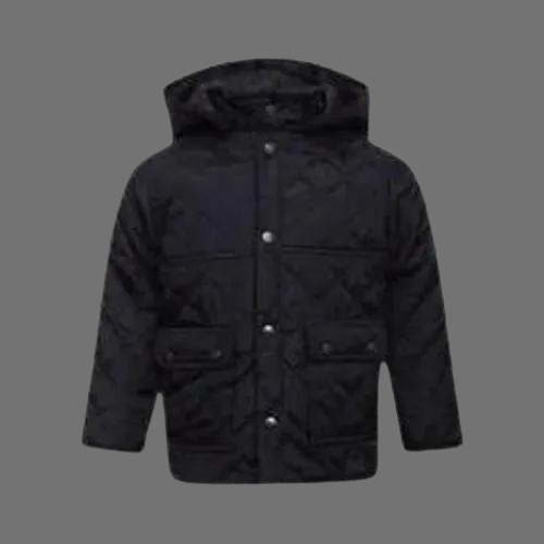Minoti Baby Boys Navy Padded Quilted Hooded Jacket