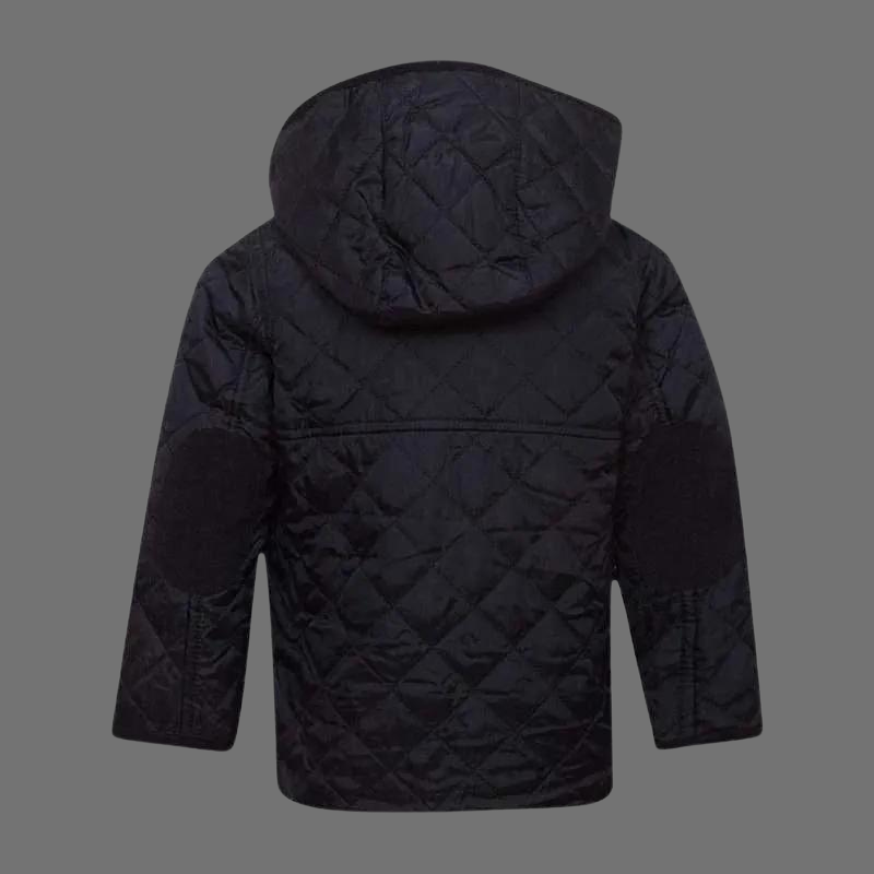 Minoti Baby Boys Navy Padded Quilted Hooded Jacket