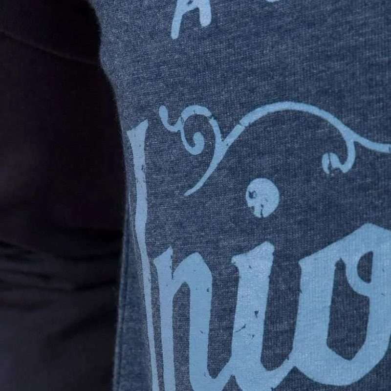 Minoti Navy Blue Union Trade Long Sleeve Print Top