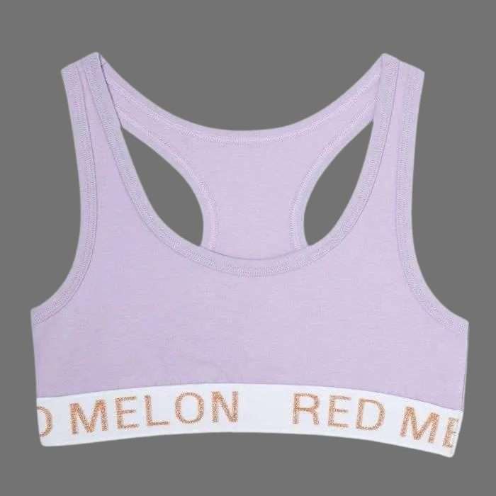 Red Melon Girls Purple Crop Top Knicker Set