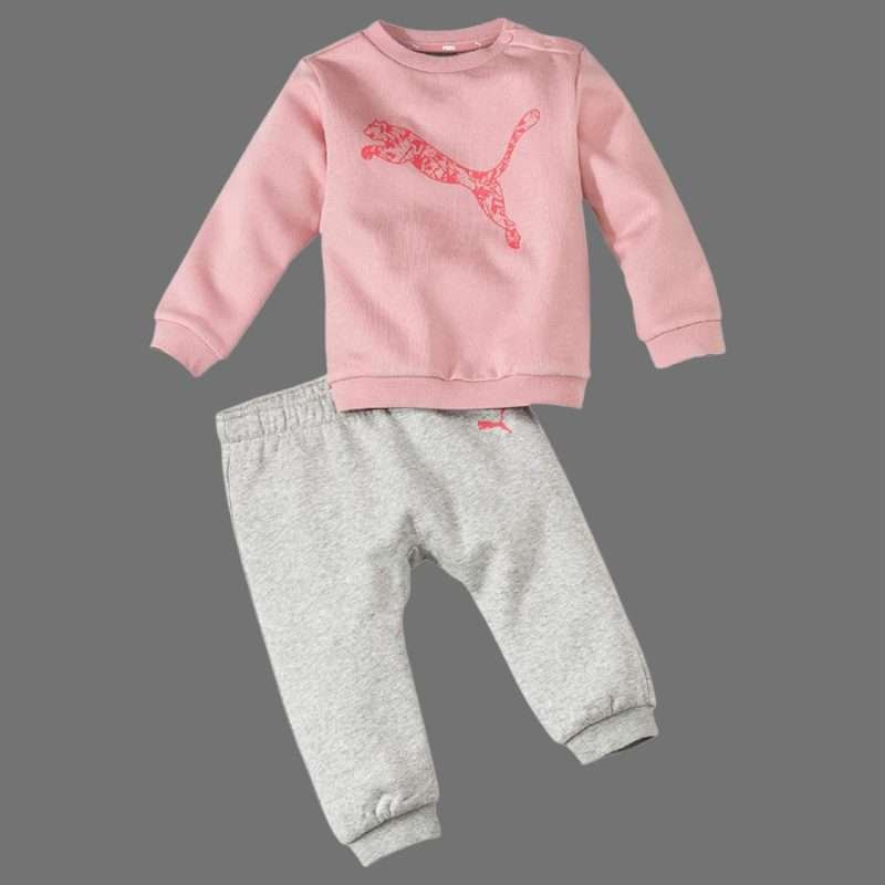 Puma Pink & Grey Minicats Jogger Set