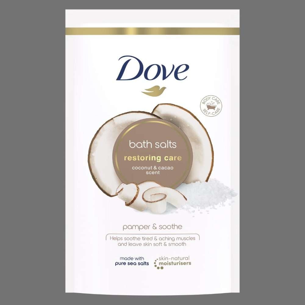 Dove Coconut and Cacao Restoring Care Bath Salts 900g | Henry & Hunter