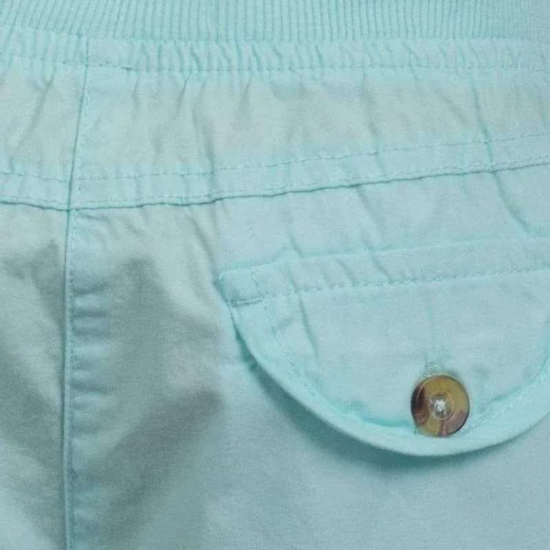 Minoti Girls Mint Turn Up Cuff Shorts