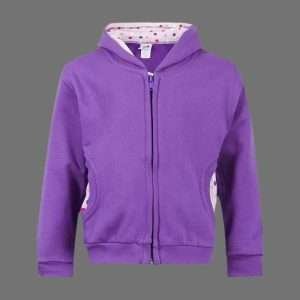 Kid U Not Girls Zip Through Purple Hoodie