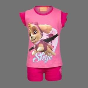 Paw Patrol Girls Dark Pink Printed Pyjama Set