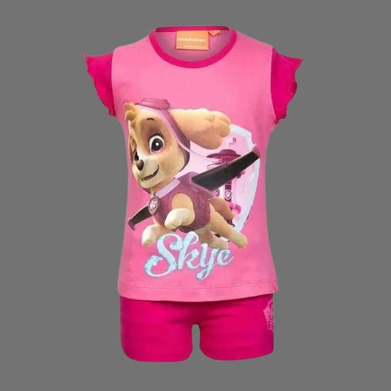 Paw Patrol Girls Dark Pink Printed Pyjama Set