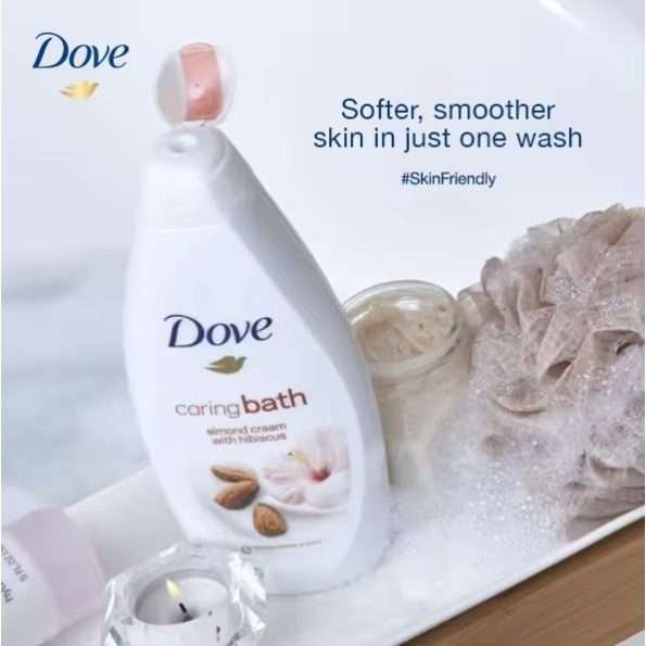 Dove Caring Bath Almond Cream & Hibiscus 500ml Dove Caring Bath Almond Cream & Hibiscus 500ml