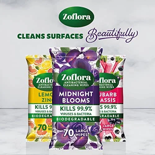 Zoflora Antibacterial Surface Wipes Midnight Bloom Zoflora Antibacterial Surface Wipes Midnight Bloom
