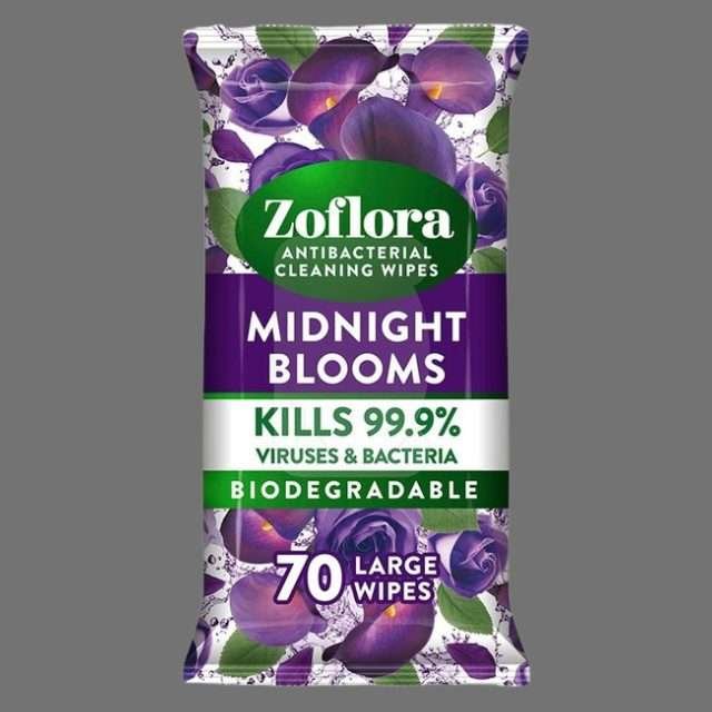 Zoflora Antibacterial Surface Wipes Midnight Bloom Zoflora Antibacterial Surface Wipes Midnight Bloom
