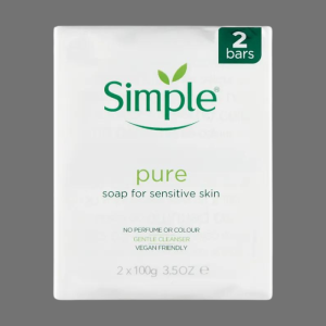 Simple Pure Soap Bars For Sensitive Skin 2x100g