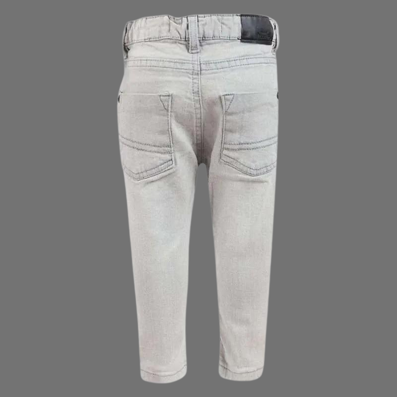 Babaluno Baby Boys Grey Skinny Fit Jeans