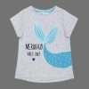 Minoti Baby Girls Mermaid Vibes Only Grey T-Shirt Minoti Baby Girls Mermaid Vibes Only Grey T-Shirt