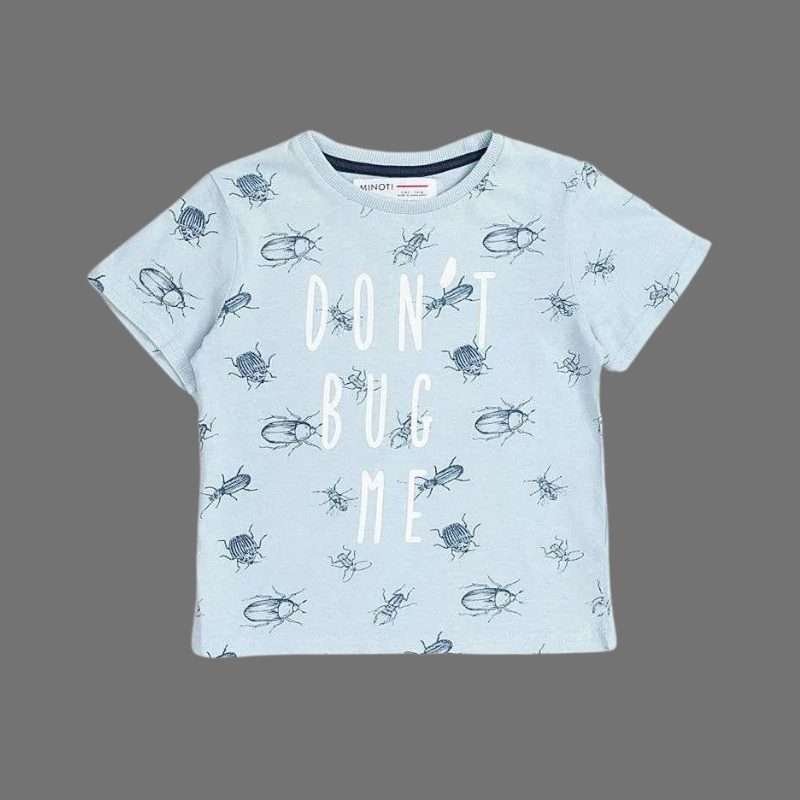 Minoti Boys Don’t Bug Me Aqua Print T-Shirt