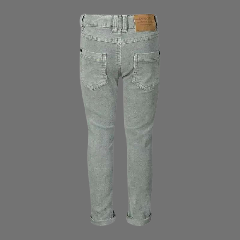 Minoti Boys Light Grey Slim Corduroy Trousers