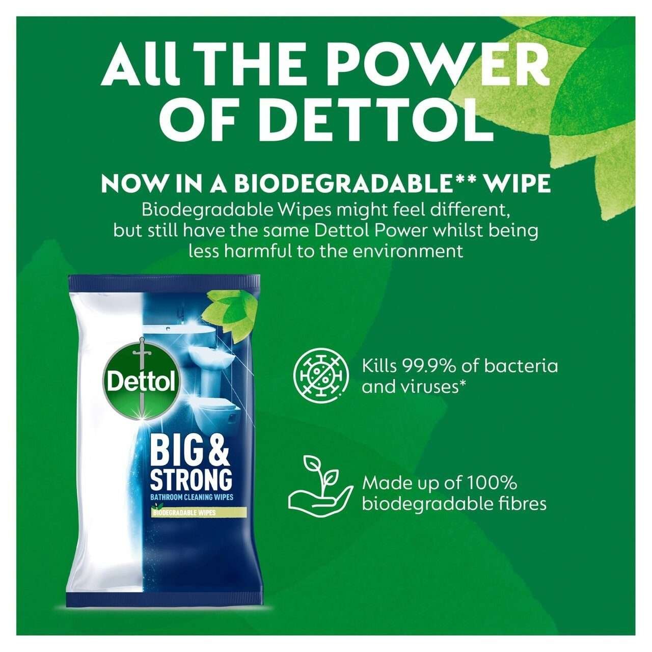 Dettol Big & Strong Bathroom Wipes 25 Pack Dettol Big & Strong Bathroom Wipes 25 Pack