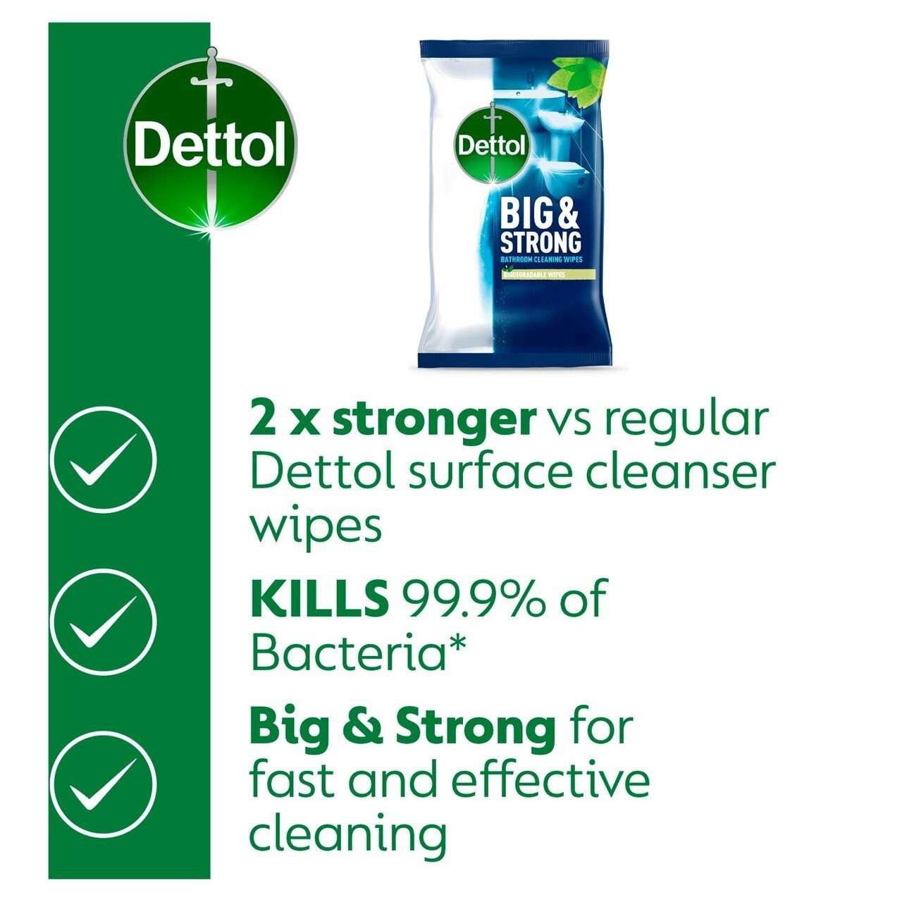 Dettol Big & Strong Bathroom Wipes 25 Pack Dettol Big & Strong Bathroom Wipes 25 Pack