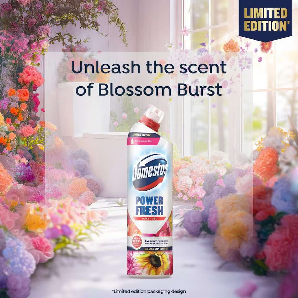 Domestos Power Fresh Toilet Gel Blossom Burst 750ml