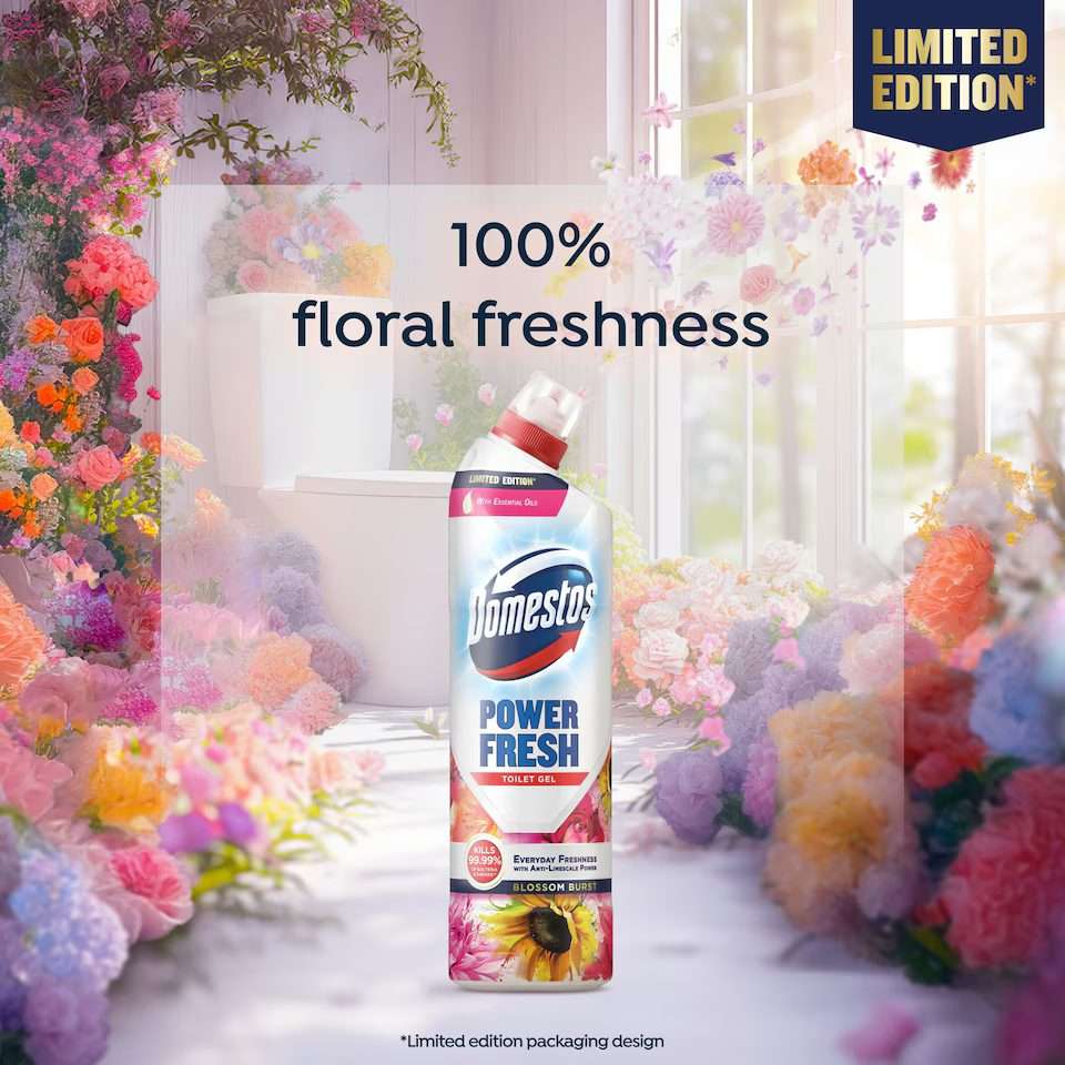 Domestos Power Fresh Toilet Gel Blossom Burst 750ml