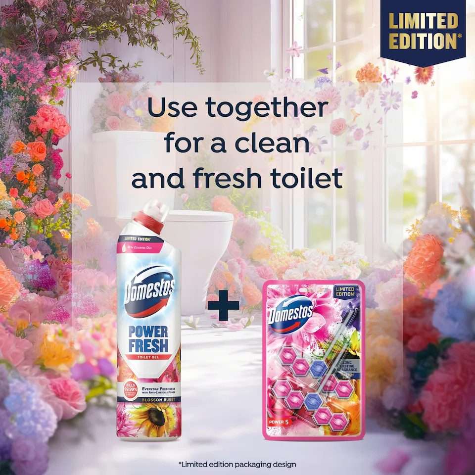 Domestos Power Fresh Toilet Gel Blossom Burst 750ml