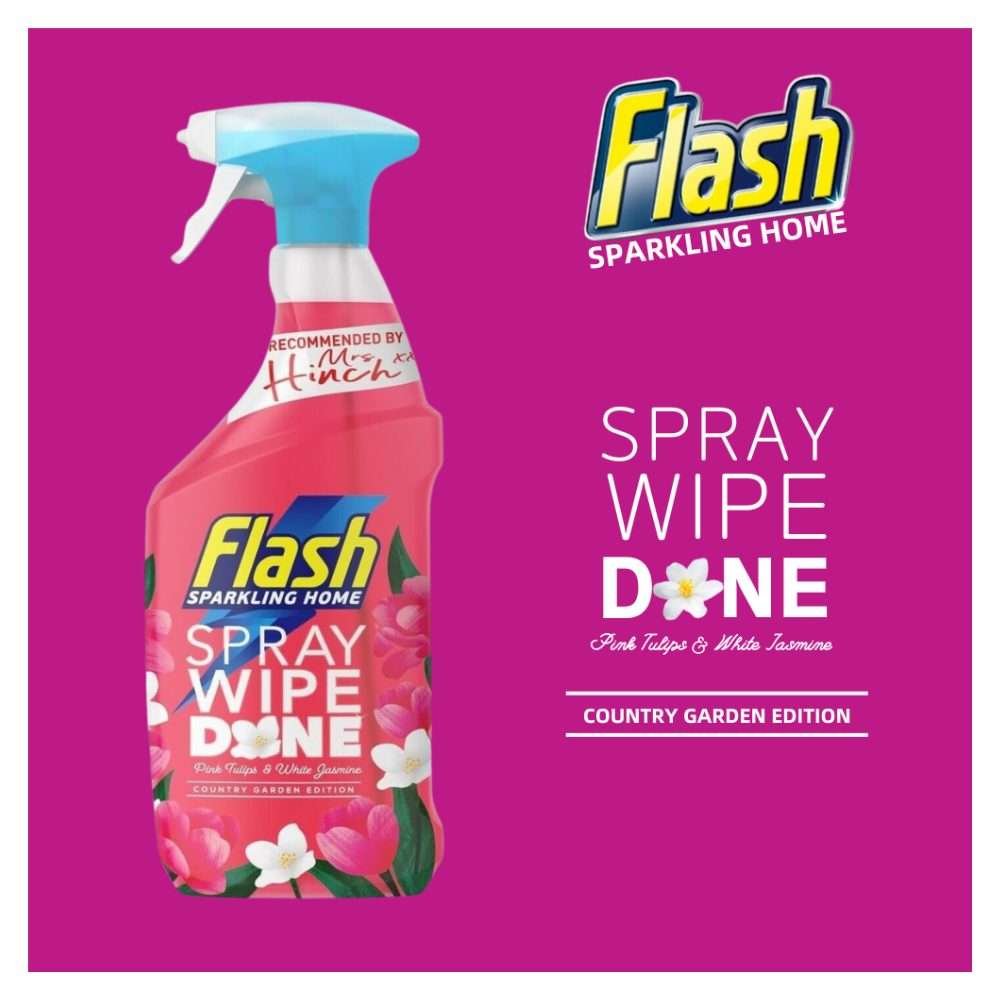 Flash Spray Wipe Done Country Garden Mrs Hinch 800ml Flash Spray Wipe Done Country Garden Mrs Hinch 800ml