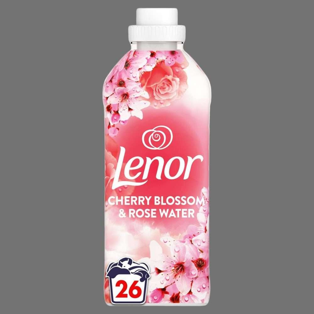 Lenor Cherry Blossom & Rose Water Fabric Conditioner 26 Washes 858ml