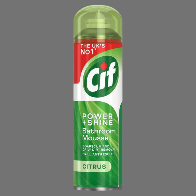 Cif Power & Shine Citrus Mousse Bathroom Cleaner 500ml Cif Power & Shine Citrus Mousse Bathroom Cleaner 500ml