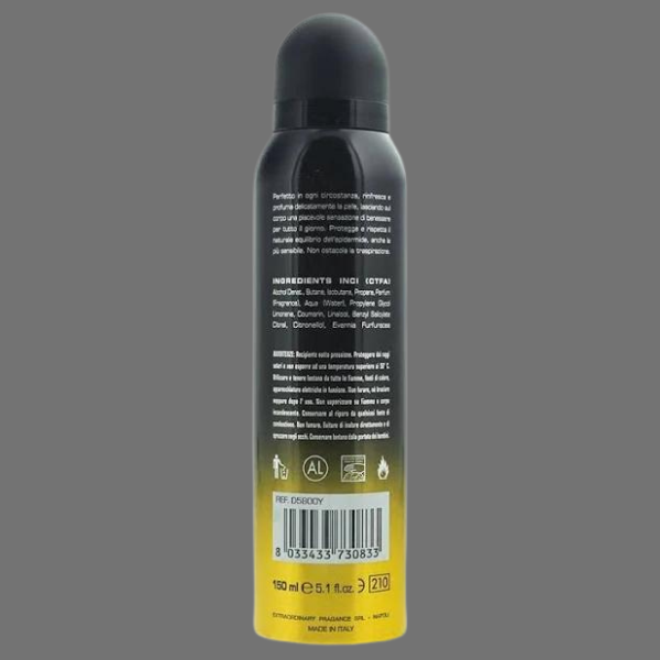 Diadora Energy Fragrance Yellow Body Spray 150ml