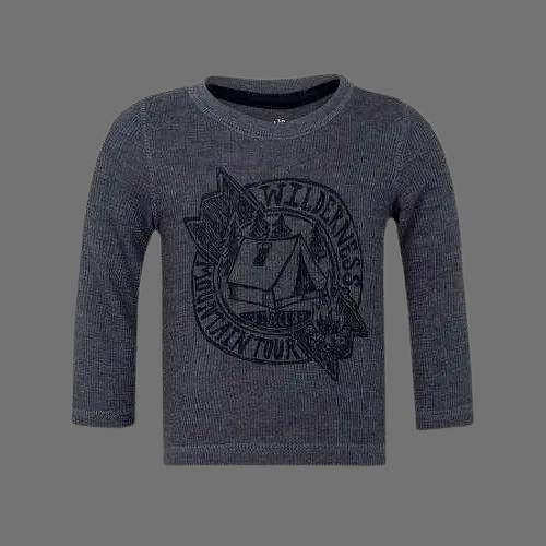 Kids korner Boys North Ridge Charcoal Waffle Top